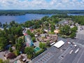 Aerial view of historic amusement park, Salem, NH, USA