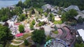 Amusement park aerial view, New Hampshire, USA