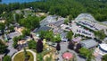 Amusement park aerial view, New Hampshire, USA