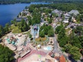 Aerial view of historic amusement park, Salem, NH, USA