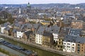 Aerial view of historic center and river Meuse Namur Royalty Free Stock Photo
