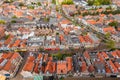 Aerial view of the historic city Delft