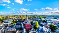 Aerial view of the historic city of Maastricht in the Netherlands as seen from the tower of the St.John Church Royalty Free Stock Photo