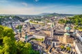 Aerial view of the historic city of Salzburg, Austria Royalty Free Stock Photo