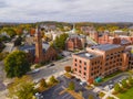 Aerial view of Worcester city in fall, MA, USA Royalty Free Stock Photo