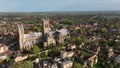 Aerial View of the Historic English City of Lincoln