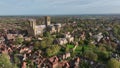 Aerial View of the Historic English City of Lincoln