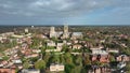 Aerial View of the Historic English City of Lincoln