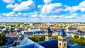 Aerial view of historic Maastricht in the Netherlands from the tower of the St.John Church