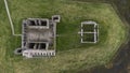 An aerial view of the historic Ruthven Barracks near Badenoch in the Scottish Highlands Royalty Free Stock Photo