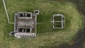 An aerial view of the historic Ruthven Barracks near Badenoch in the Scottish Highlands