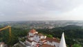 Aerial View Of Historic Sintra Palace In Portugal