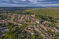 Aerial view of the historic town of Uzes, France