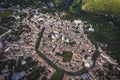 Aerial view of the historic town of Uzes, France