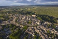 Aerial view of the historic town of Uzes, France