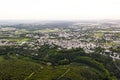 Aerial view of the historic town of Uzes, France