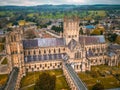 Aerial view of the historic Wells Cathedral in Somerset, England. Royalty Free Stock Photo