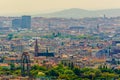 Aerial view of the historical center of vienna with famous stephansdom taken from the donauturm...IMAGE Royalty Free Stock Photo