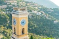 Aerial view of the historical Church of Our Lady of the Assumption of Eze