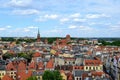 Aerial view of the historical district of Torun old town. Poland Royalty Free Stock Photo