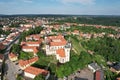 Aerial view of a historical old castle Kostelec nad Cernymi lesy