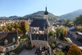 Aerial view of the historical town centre. Waidhofen an der Ybbs, Lower Austria.