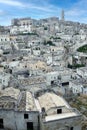 Aerial view of the historiccenter of Matera Royalty Free Stock Photo