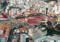 Aerial view of Ho Chi Minh City former Saigon Ben Thanh Market
