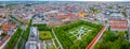 Aerial view of Hofgarten in central Munich, the capital and most populous city of the Free State of Bavaria