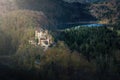 Aerial view of Hohenschwangau Castle near Fussen - Schwangau, Bavaria, Germany Royalty Free Stock Photo