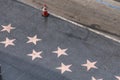 Aerial view of the hollywood walk of fame Royalty Free Stock Photo