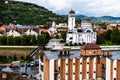 Aerial view of the Holy Trinity Church and the city Royalty Free Stock Photo