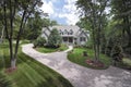 Aerial view of home with front porch Royalty Free Stock Photo