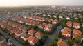 Aerial view of home village in thailand use for land development