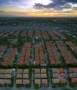 Aerial view of home village in thailand use for land development