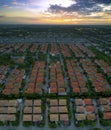 Aerial view of home village in thailand use for land development Royalty Free Stock Photo