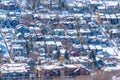 Aerial view of homes on a residential community in the mountains of Park City Royalty Free Stock Photo