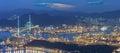 Aerial view of Hong Kong City Royalty Free Stock Photo