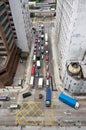 Aerial view of hong kong traffic Royalty Free Stock Photo