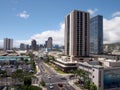 Aerial view of Honolulu city Royalty Free Stock Photo