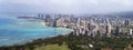 Aerial view of Honolulu city, Oahu Royalty Free Stock Photo