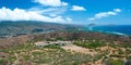 Aerial view of Honolulu and Waikiki beach from Diamond Head Royalty Free Stock Photo