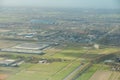 Aerial view of Hoofddorp, Netherlands Royalty Free Stock Photo