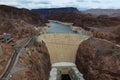 Aerial view of the Hoover dam Royalty Free Stock Photo