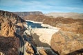 Aerial view of Hoover dam Royalty Free Stock Photo