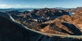 Aerial view of Hoover Dam and the Colorado River Bridge Royalty Free Stock Photo