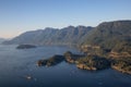 Aerial Landscape View of Howe Sound Royalty Free Stock Photo