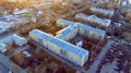 Aerial view of medical complex - emergency hospital and infectious hospital