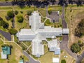 Aerial view of a Hospital at Emmaville, New South Wales, Australia