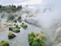 Aerial View of Hot Mud Pool, Rotorua, New Zealand Royalty Free Stock Photo